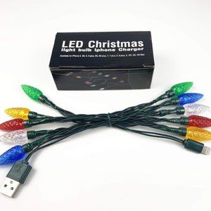 LED Christmas Light Phone Charger Cord (Set of 3)